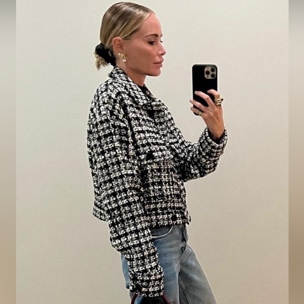 Anine Bing Black and White Utility Jacket